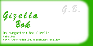 gizella bok business card